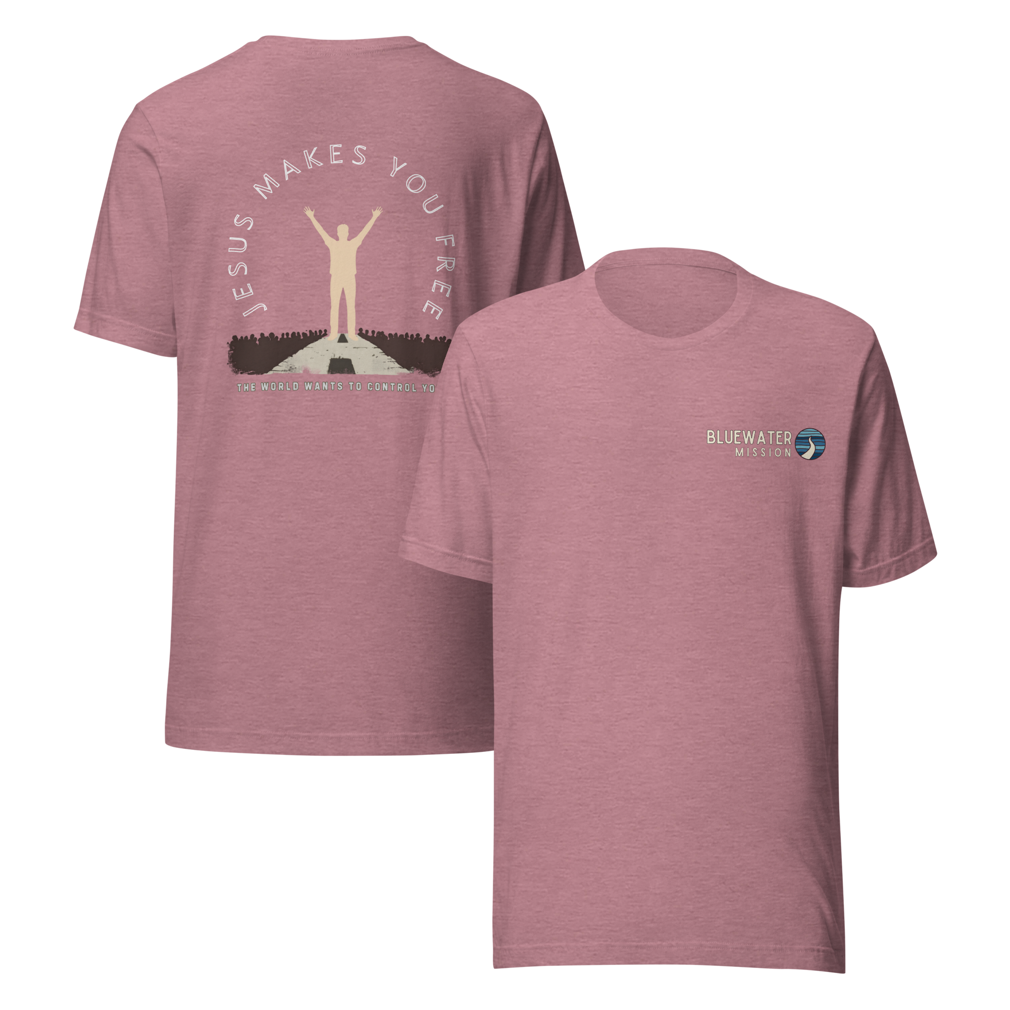 Jesus Makes You Free/ John 8:36.  Bluewater Unisex t-shirt