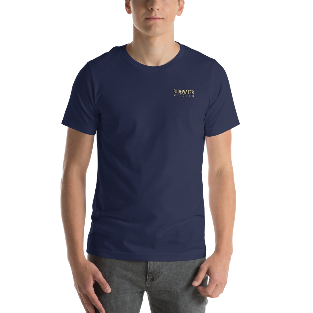 Out Far, In Deep. Bluewater Mission Unisex T-shirt