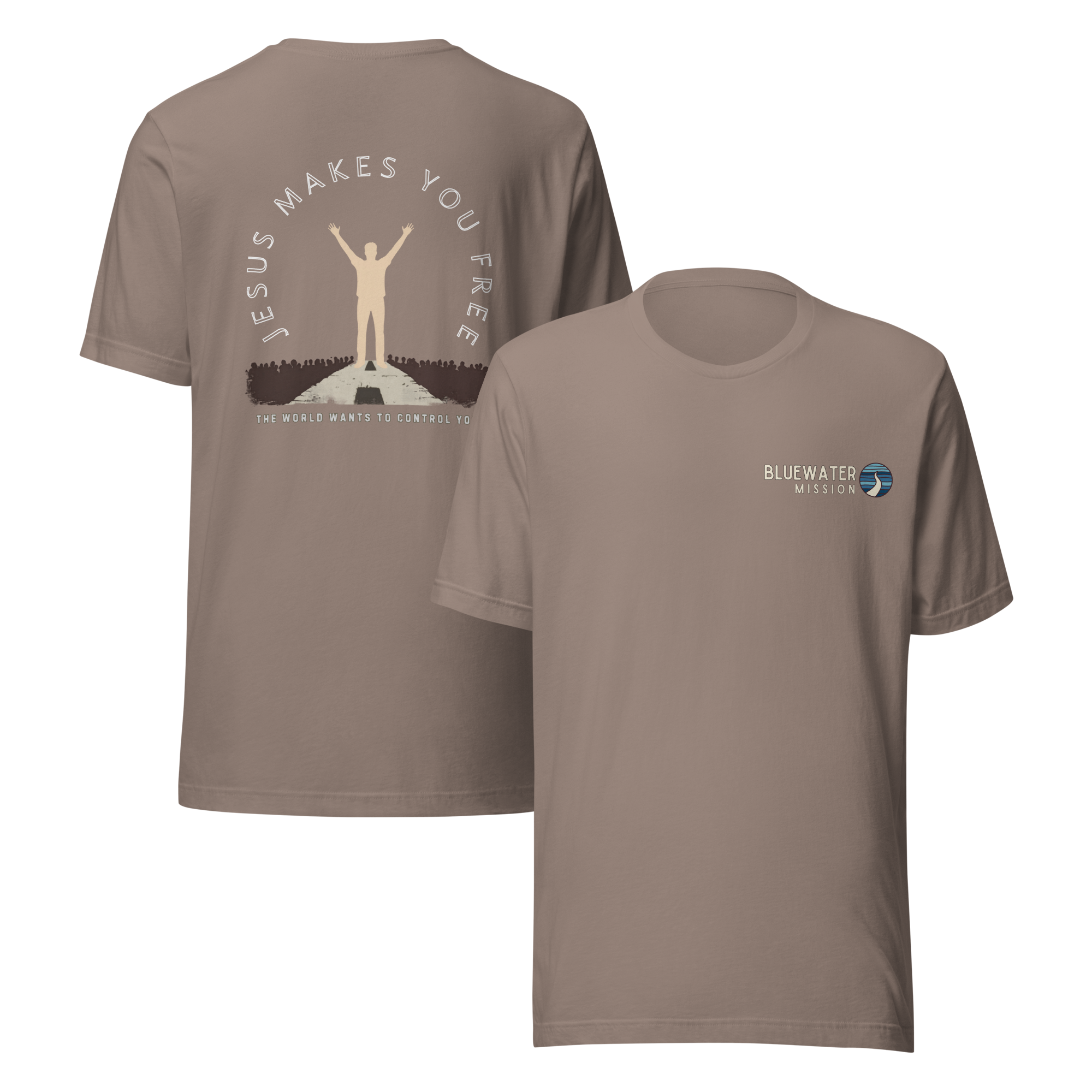 Jesus Makes You Free/ John 8:36.  Bluewater Unisex t-shirt