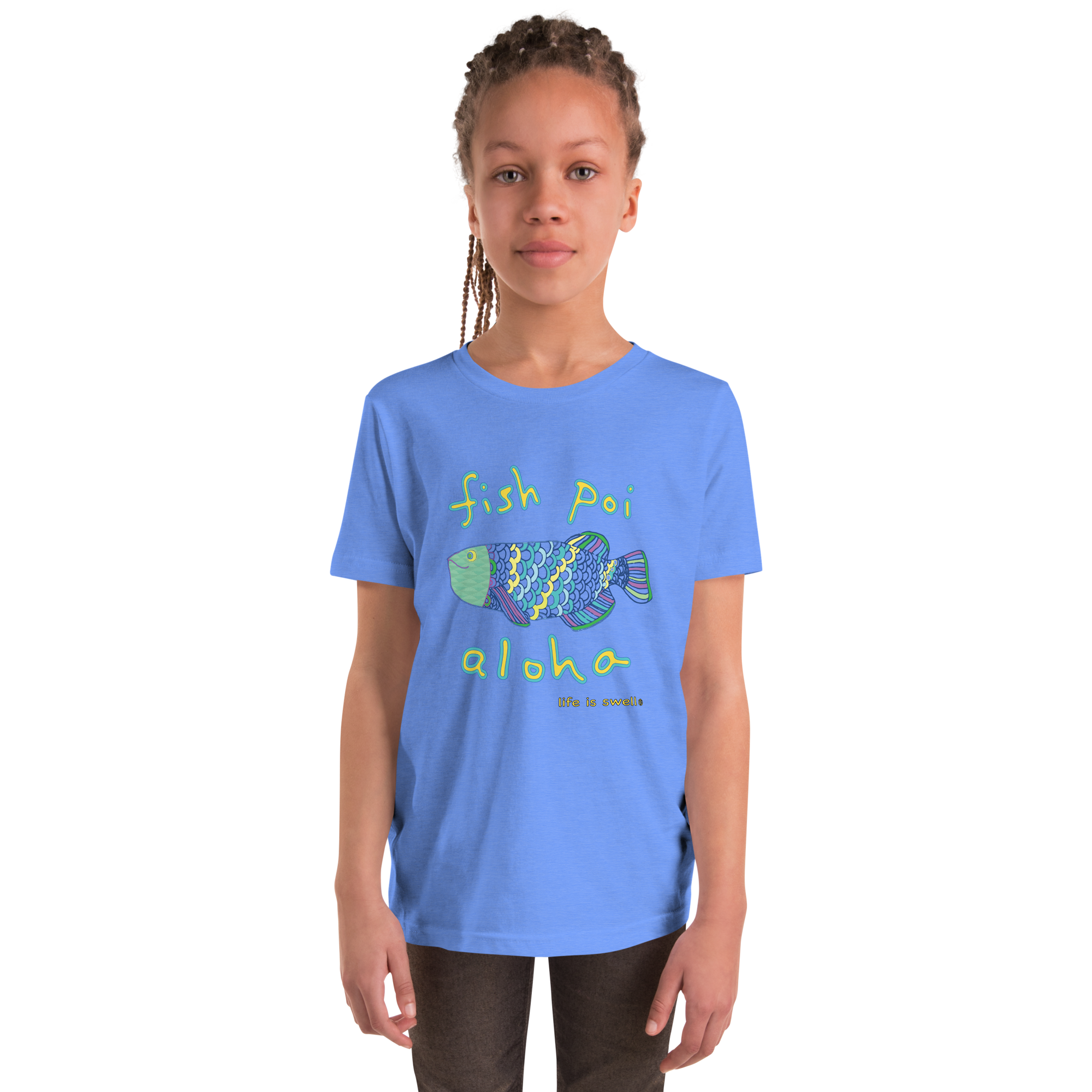 "Fish, Poi, Aloha" Life Is Swell Youth Tee