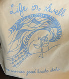 "Raised by the Ocean" 100% ORGANIC Cotton Canvas Sling Tote - A beautiful gift wrap bag, too!