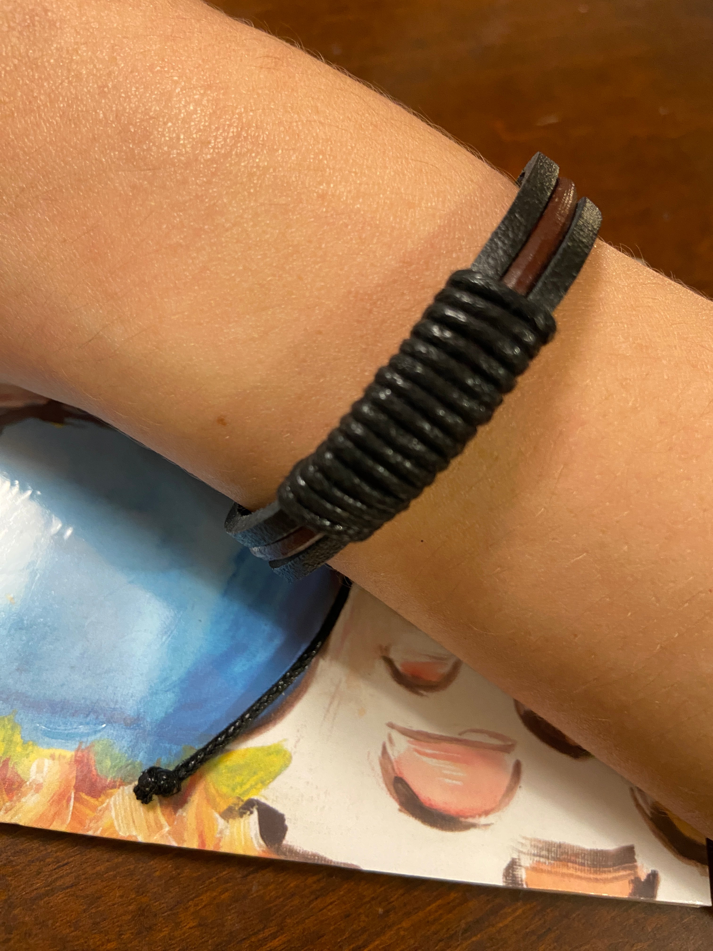 Time Gives Way Leather/Woven Wristbands
