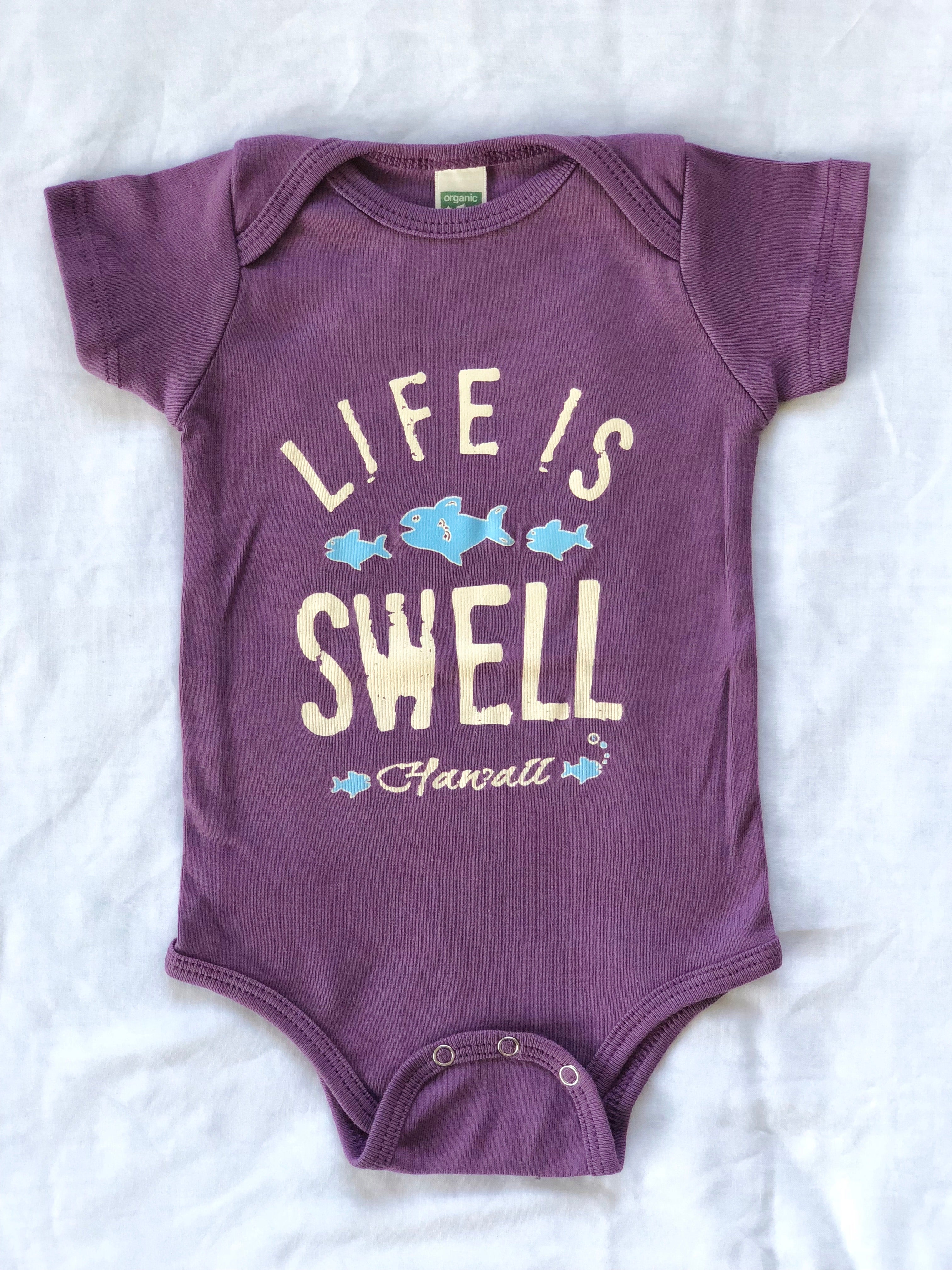 "Big Swell, Little Fish - Hawaii" 100% Organic Cotton Baby Onesie
