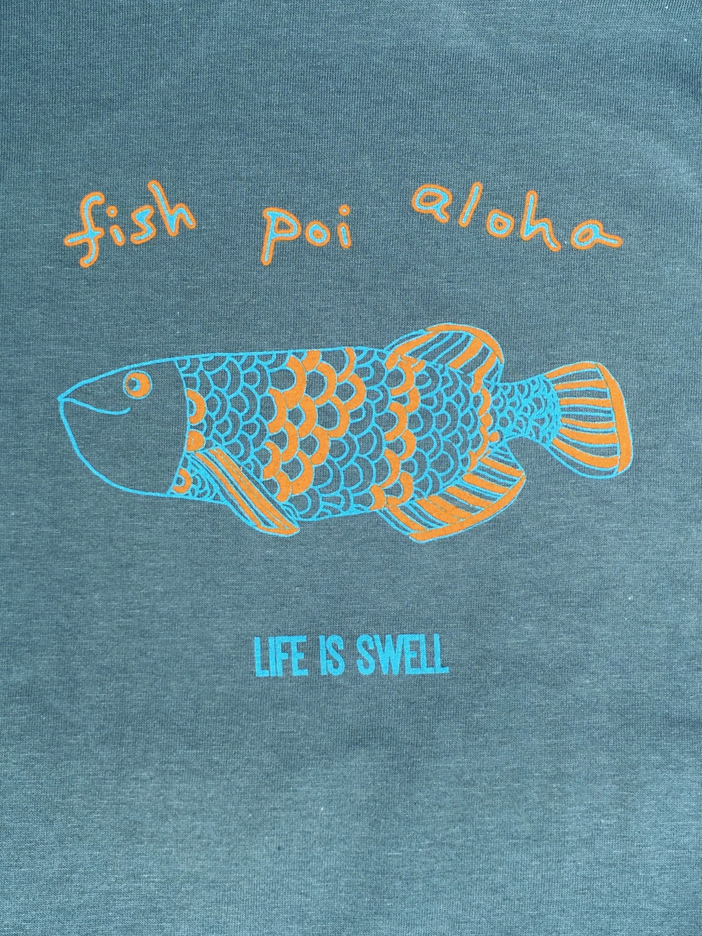"Fish Poi Aloha" 100% ORGANIC Cotton Youth Tee