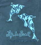 "Dolphin Love" 100% ORGANIC Cotton Baby Onesie