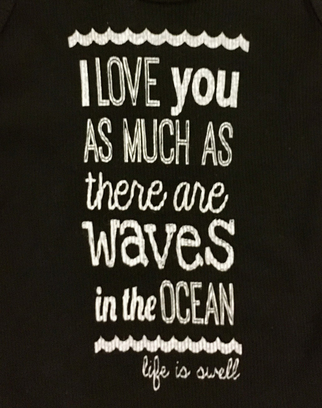 "I Love You as Much As There are Waves in the Ocean" 100% ORGANIC Cotton Baby Tank Top