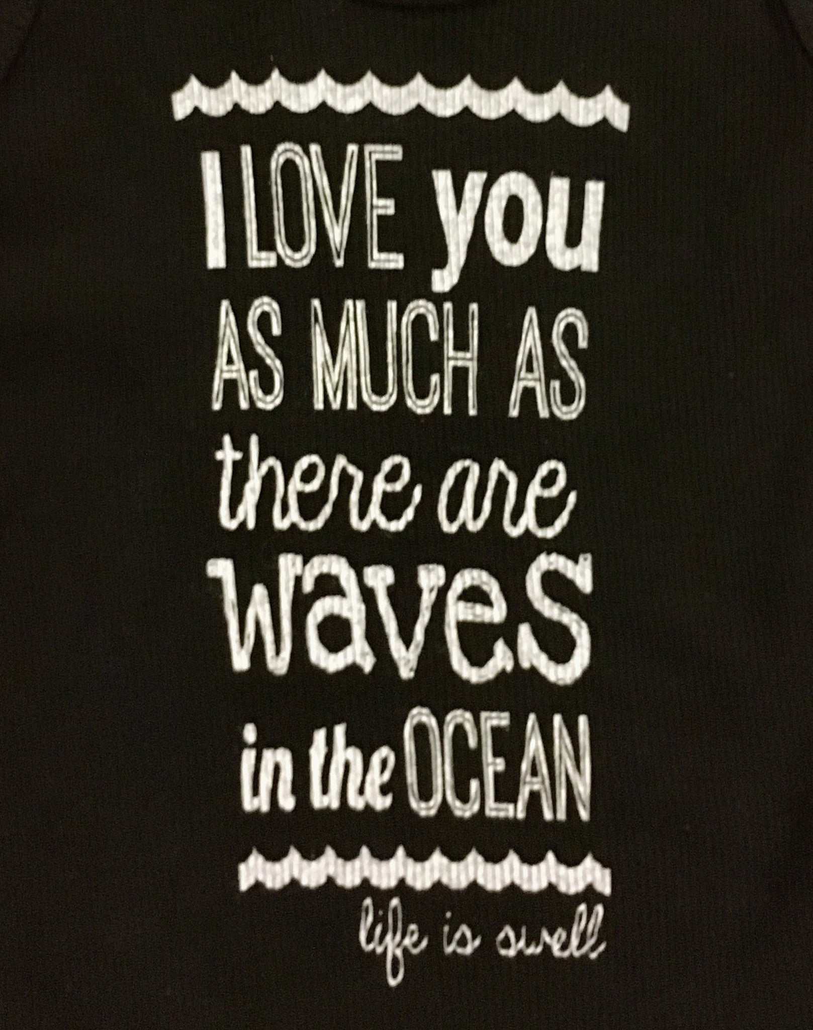"I Love You as Much As There are Waves in the Ocean" 100% ORGANIC Cotton Baby Tank Top