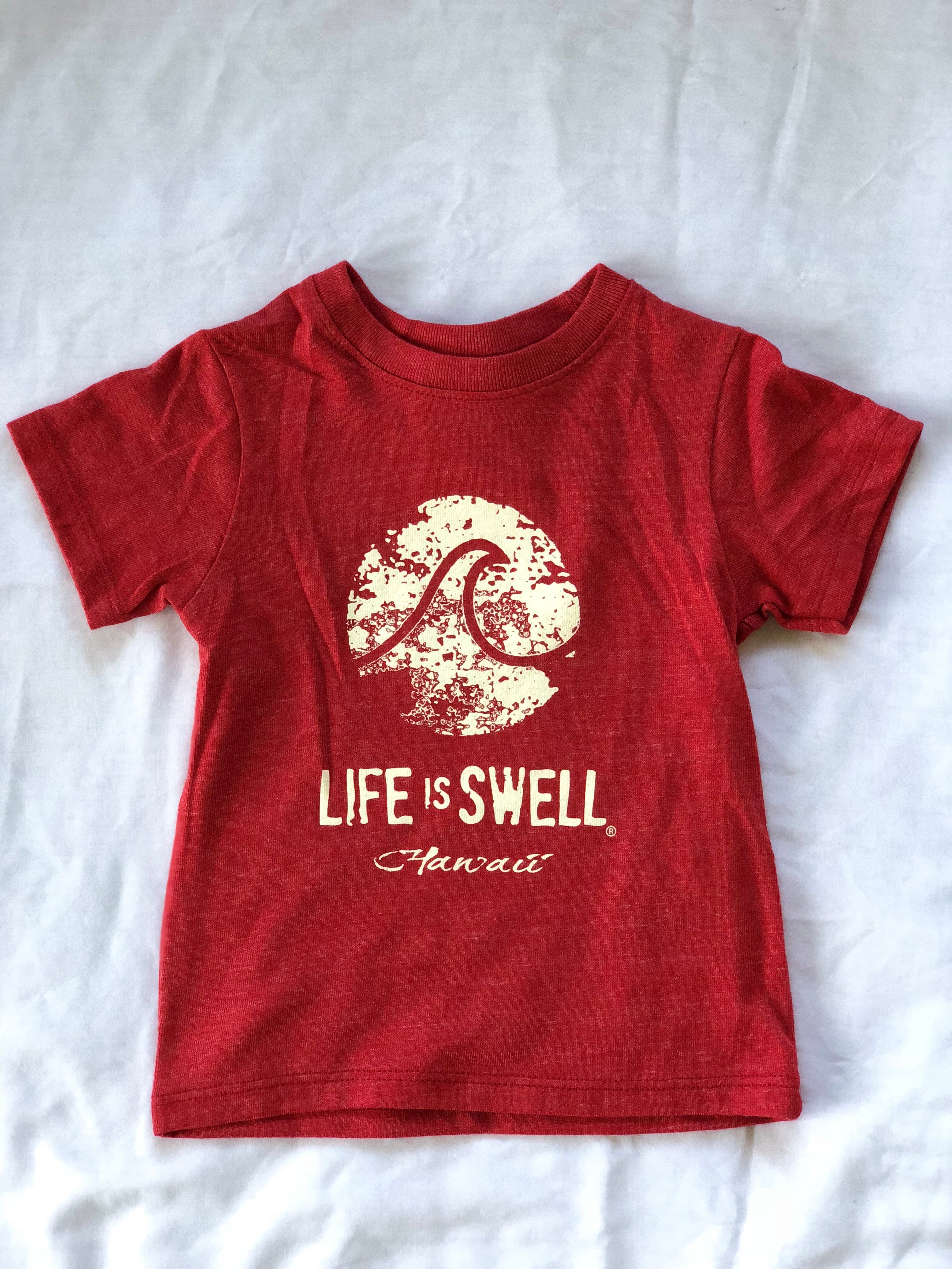 "Logo Wave - Hawaii" Toddler Tee in Organic Cotton or Eco Blend