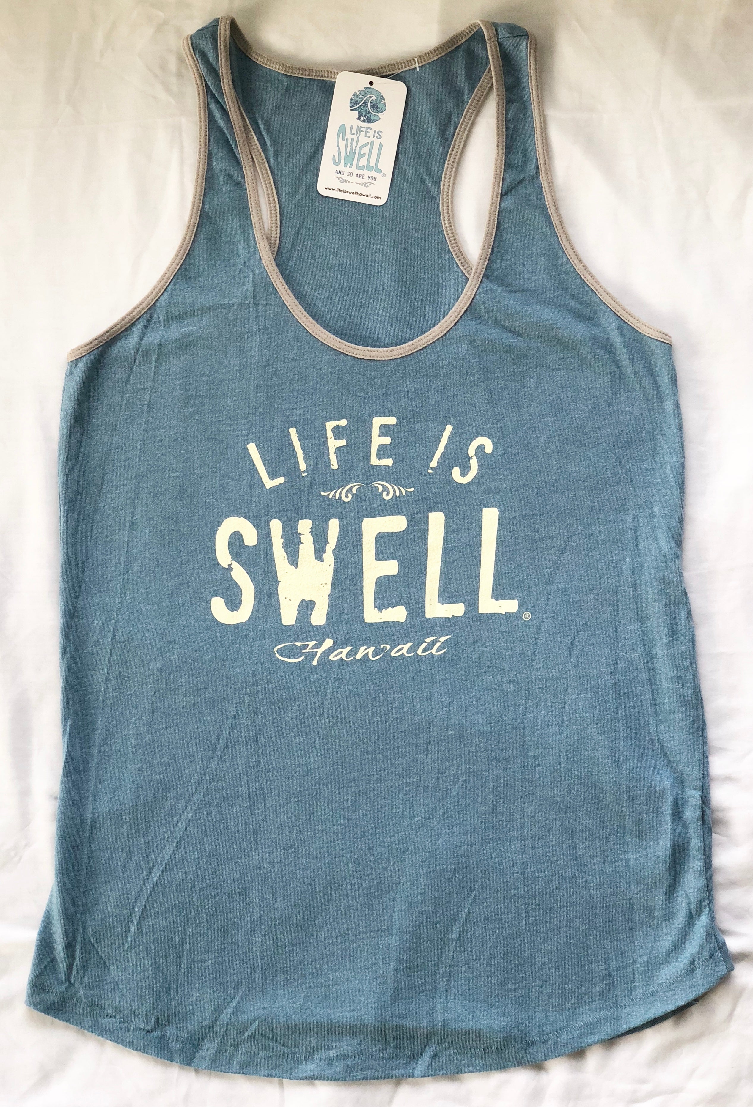 "Big Swell - Hawaii" Women's Eco Blend Racerback Tanks