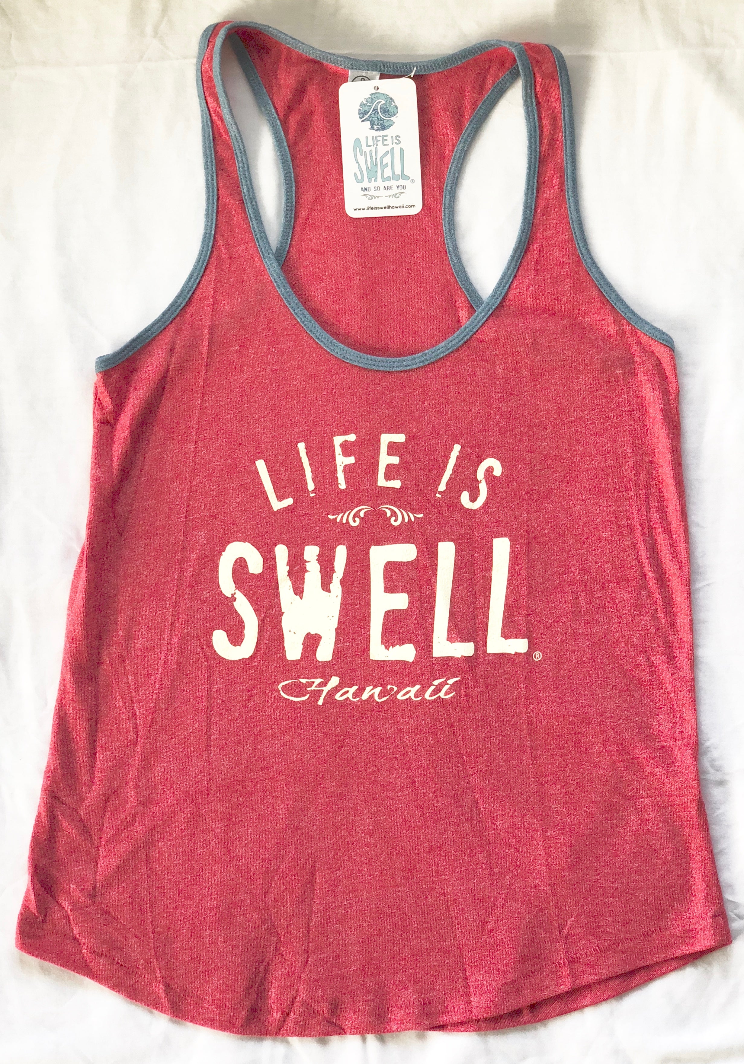 "Big Swell - Hawaii" Women's Eco Blend Racerback Tanks