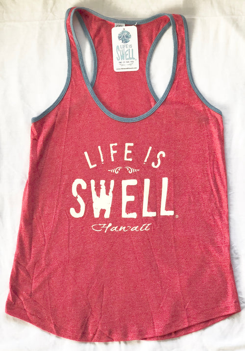 "Big Swell - Hawaii" Women's Eco Blend Racerback Tanks