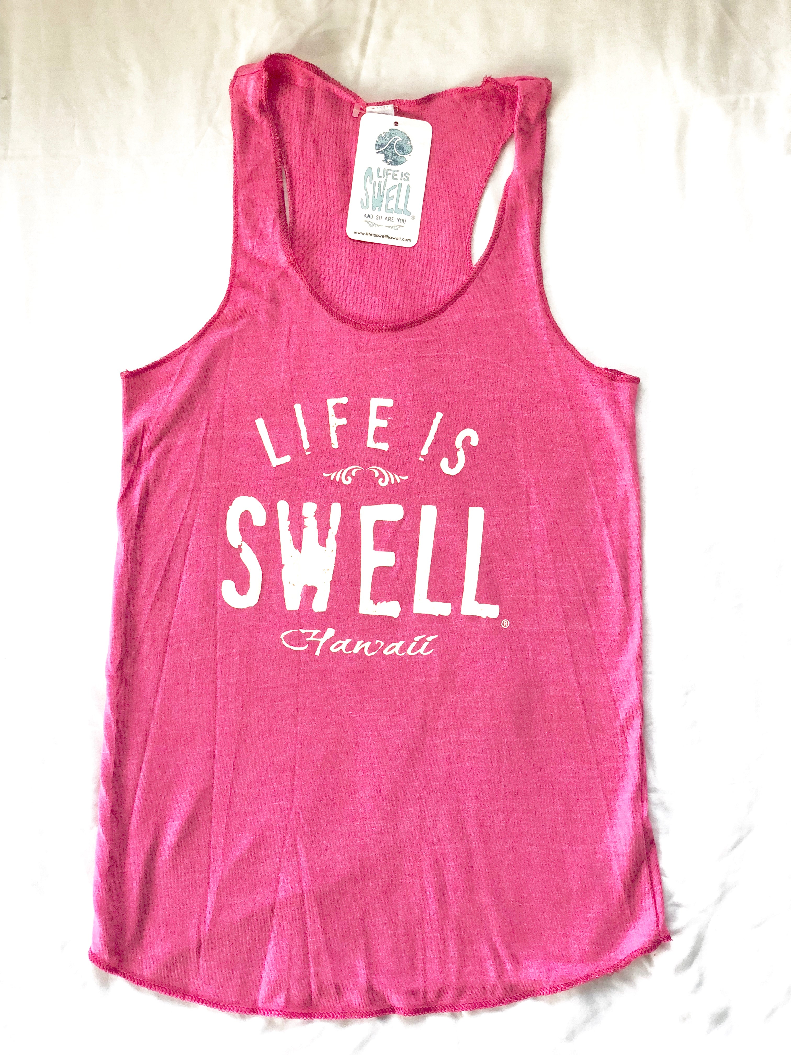 "Big Swell - Hawaii" Women's Eco Blend Racerback Tanks