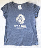 "Logo Wave - Hawaii"  Women's T-shirts in 100% Organic Cotton or Eco Blend Jersey