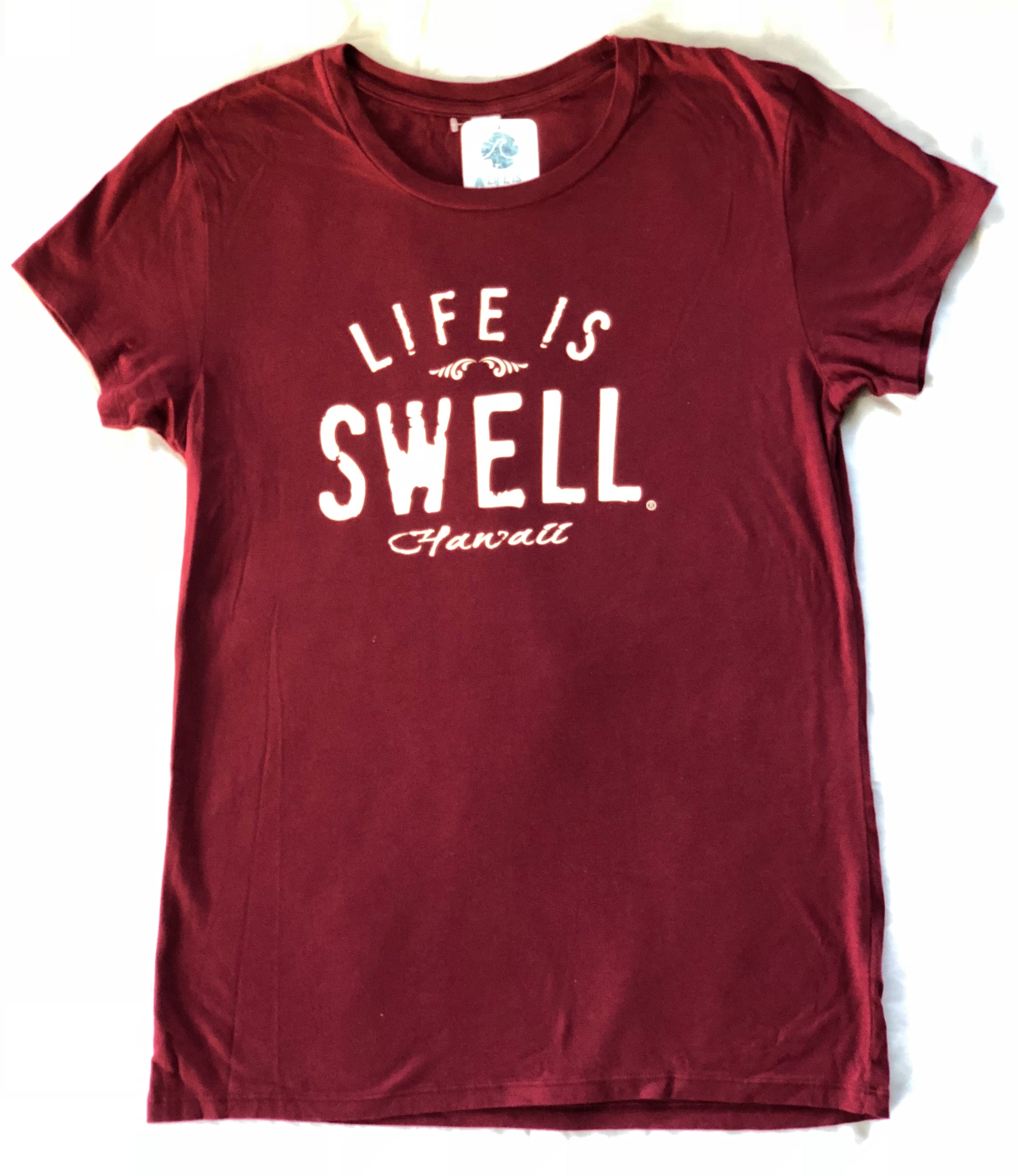 "Big Swell - Hawaii" Women's T-shirts in 100% Organic Cotton or Eco Blend Jersey