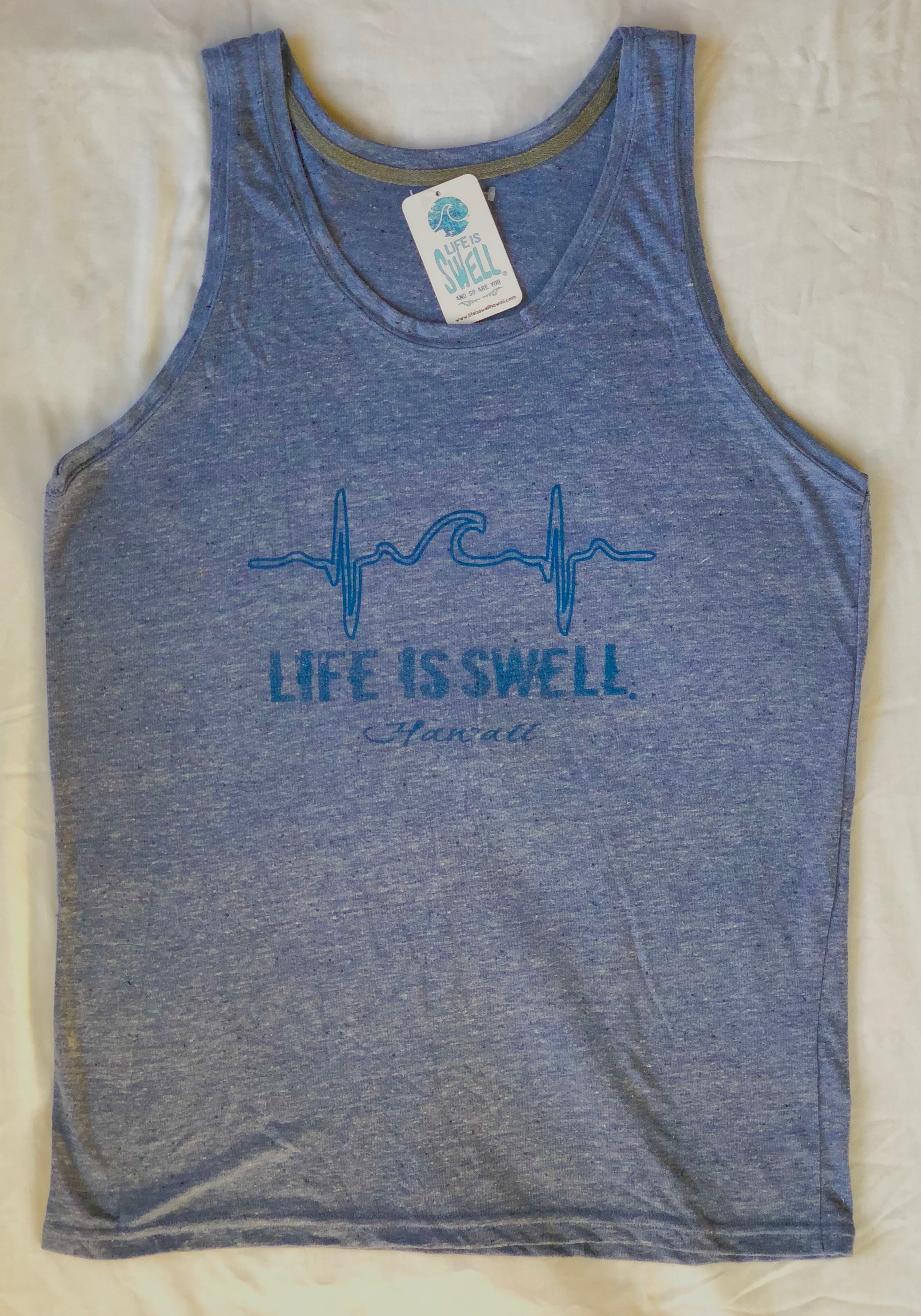 "Wave EKG" Men's Soft Eco-Jersey Tanks