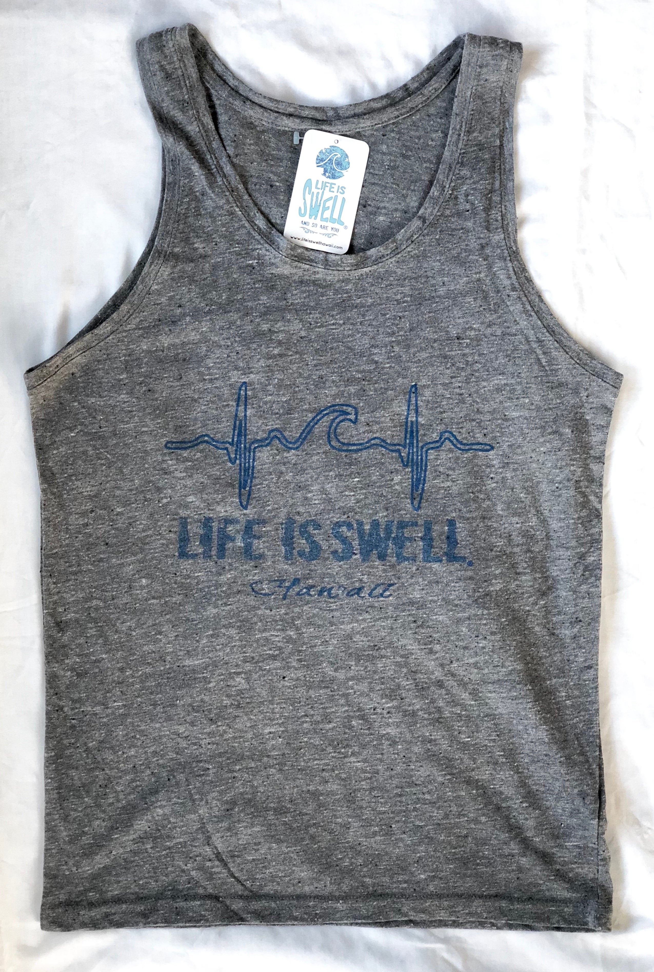 "Wave EKG" Men's Soft Eco-Jersey Tanks