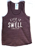 "Big Swell - Hawaii" Women's Eco Blend Racerback Tanks