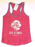 "Logo Wave - Hawaii"  Women's Eco Blend Racerback Tanks