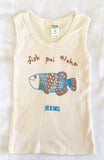 "Fish Poi Aloha" 100% ORGANIC Cotton Baby Tank Shirt - Natural or Black