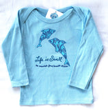 "Dolphin Love" 100% ORGANIC Cotton Baby Long Sleeve Lapover Shirt