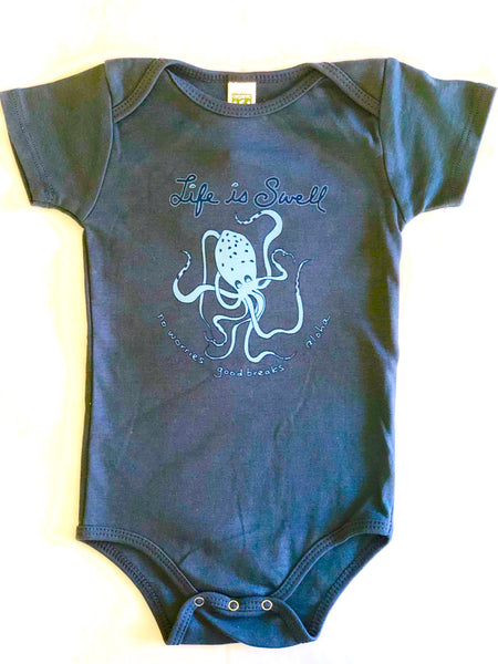 "Octo Dance" 100% ORGANIC Cotton Baby Onesie